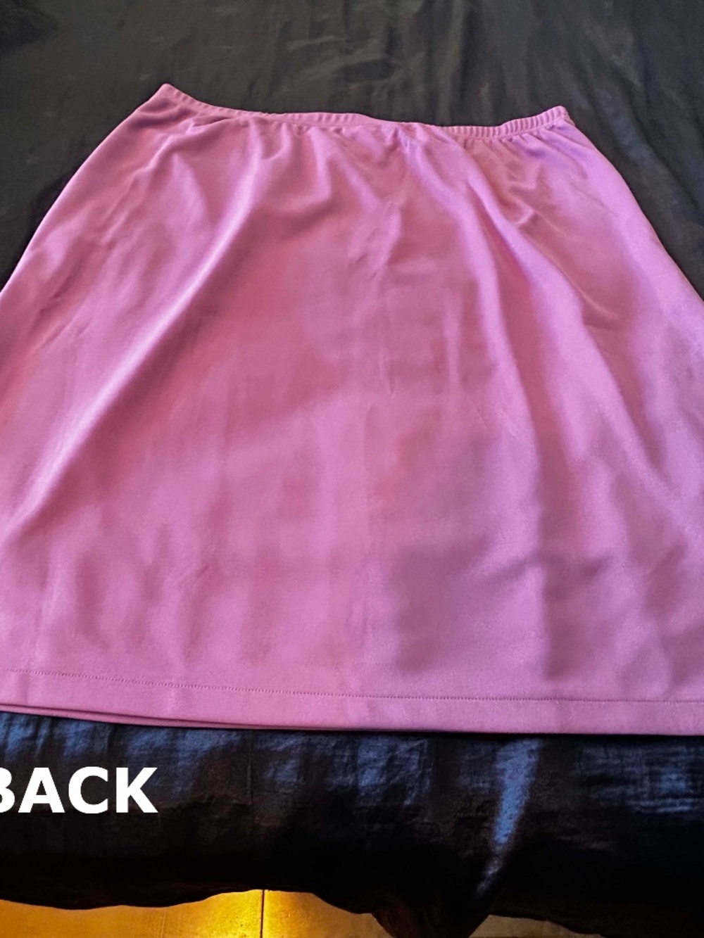 SKIRT, LILAC, SIZE 5X, WAIST ELASTIC, ONLY NECESSITIES, IN ORIGINAL BAG,